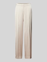 Straight leg stoffen broek met elastische band van COMMA Beige - 37