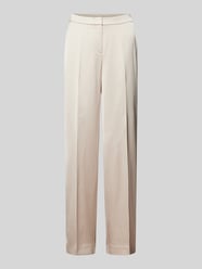 Straight Leg Stoffhose mit elastischem Bund von comma Beige - 34