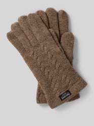 Handschoenen met labeldetail van EEM Beige - 21