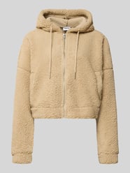 Cropped Jacke aus Teddyfell Modell 'CUDDLE' von Noisy May Beige - 15