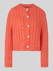 Strickjacke aus Alpaka-Misch mit Knopfleiste von Marc Cain Orange - 12