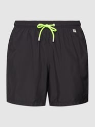 Zwembroek met labelpatch van MC2 Saint Barth Grijs / zwart - 12