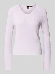 Sweter z dzianiny o kroju regular fit z czystej bawełny Model 'C_FARDELLINA' od BOSS Orange - 6