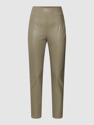 Leren broek met deelnaden van Patrizia Pepe Groen - 45