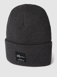 Beanie mit Label-Patch von REVIEW Grau - 2