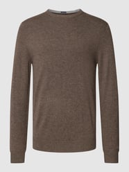 Pullover mit Woll-Anteil in unifarbenem Design von Christian Berg Men Beige - 15