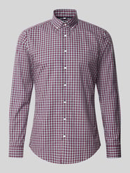 Slim Fit Businesshemd aus reiner Baumwolle von Jake*s Bordeaux - 41