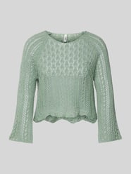 Cropped Strickpullover mit Baumwoll-Anteil Modell 'NOLA' von Only Grün - 35