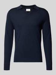 Strickpullover mit Polokragen und V-Ausschnitt von Profuomo - 11
