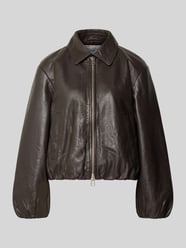 Regular fit leren jack met elastische band van Marc O'Polo Denim - 28