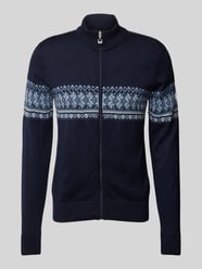 Strickjacke mit Stehkragen Modell 'HOVDEN' von Dale of Norway Blau - 31