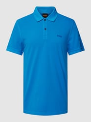 Poloshirt mit Label-Print Modell 'PRIME' von BOSS Orange Blau - 4