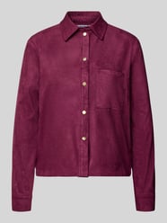 Regular Fit Bluse in Leder-Optik Modell 'Je44ssica' von ZABAIONE Bordeaux - 38