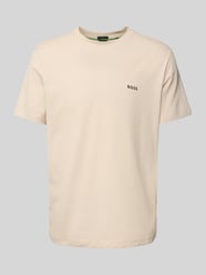 T-Shirt mit Label-Print von BOSS Green Beige - 11