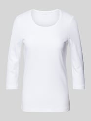 T-shirt met 3/4-mouwen in effen design van Christian Berg Woman - 16