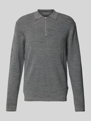 Strickpullover mit Polokragen von Jack & Jones Premium Grau - 45