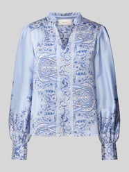 Slim fit blouse met tuniekkraag, model 'Massima' van Neo Noir - 20