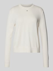 Strickpullover mit Logo-Stitching von Tommy Jeans Beige - 19