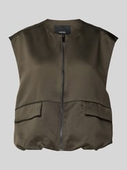 Gilet met deelnaad, model 'Noeevi' van Someday Groen - 9