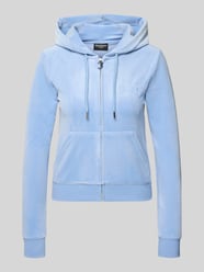 Bluza rozpinana o kroju slim fit z aksamitu model 'Robertson' od Juicy Couture - 44