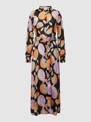 Hemdblusenkleid mit floralem Muster Modell 'Obina' von Kaffe Schwarz - 41