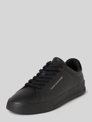 Ledersneaker mit Label-Print Modell 'COURT LEATHER GRAINESS' von Tommy Hilfiger Schwarz - 22