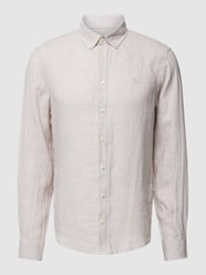 Leinenhemd mit Button-Down-Kragen von Casual Friday Grau - 39