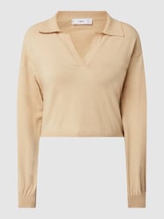 Cropped Pullover aus Viskosemischung Modell 'Robin' von Mango Beige - 14