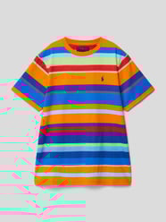 T-shirt z bawełny od Polo Ralph Lauren Kids Pomarańczowy - 42