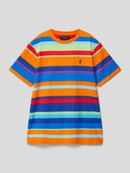 T-Shirt aus Baumwolle mit von Polo Ralph Lauren Kids Orange - 5