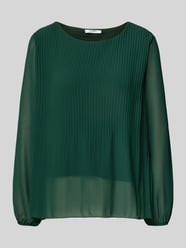 Blouse met lange mouwen met plissévouwen en ronde hals van ZABAIONE - 20