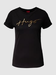 T-Shirt mit Label-Print von HUGO Schwarz - 42