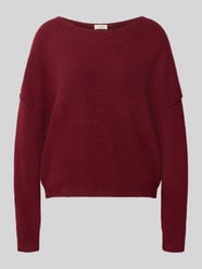 Relaxed Fit Strickpullover aus Material-Mix mit Leinen-Anteil von American Vintage Bordeaux - 21