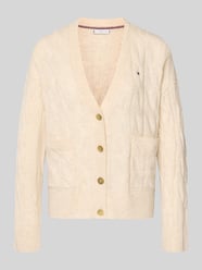 Oversized gebreid jack van pure wol van Tommy Hilfiger - 6