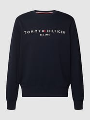 Sweatshirt mit Logo-Stitching von Tommy Hilfiger Blau - 46
