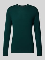 Gebreide pullover met ribboorden van Christian Berg Men Groen - 28