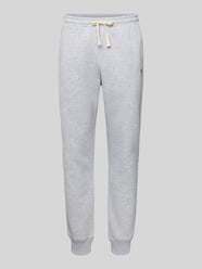 Slim Fit Sweatpants met logo-stitching van REVIEW - 21