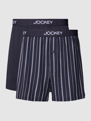 Boxershorts mit Label-Print im 2er-Pack von Jockey Blau - 4