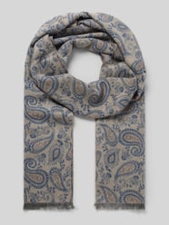 Sjaal van pure viscose met franjes van ROY ROBSON Beige - 18