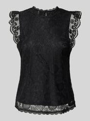 Shaped Fit Blusentop mit Spitzenbesatz Modell 'OLLINE' von PIECES - 47
