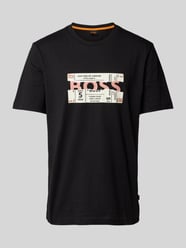 T-Shirt mit Logo-Motiv-Print von BOSS Orange Schwarz - 29