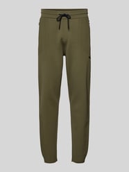 Regular fit sweatpants met jacquard-accenten, model 'ACTIVE PUSH' van BOSS Green Beige - 28