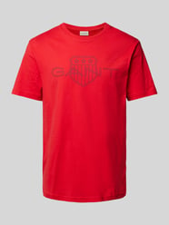 T-Shirt mit Label-Print von Gant Rot - 41
