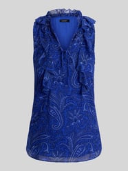 Bluzka top w kroju relaxed fit z paisleyowym wzorem od Lauren Ralph Lauren - 4