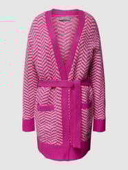 Strickjacke mit Streifenmuster Modell 'Myanna' von MOS MOSH Rosa - 22