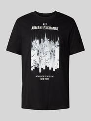 T-Shirt mit Label-Motiv-Print von ARMANI EXCHANGE Schwarz - 17