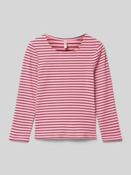 Bluzka o kroju regular fit z dzianiny z prążkowaniem model ‘MAUDE’ od Only - 13