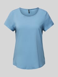 T-Shirt mit abgerundetem Saum Modell 'BELLA' von Vero Moda Blau - 39