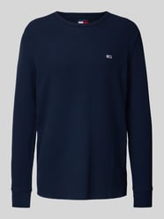 Slim Fit Longsleeve mit Label-Stitching von Tommy Jeans Blau - 6