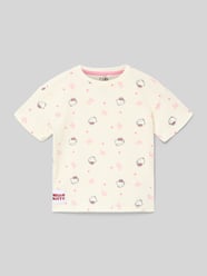 T-shirt w kroju regular fit z czystej bawełny Model 'KITTY' od ONLY - 8
